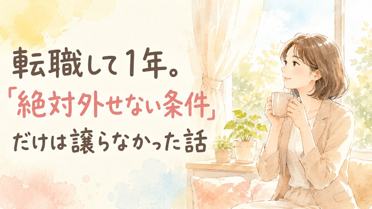 転職して1年。「絶対外せない条件」だけは譲らなかった話のアイキャッチ